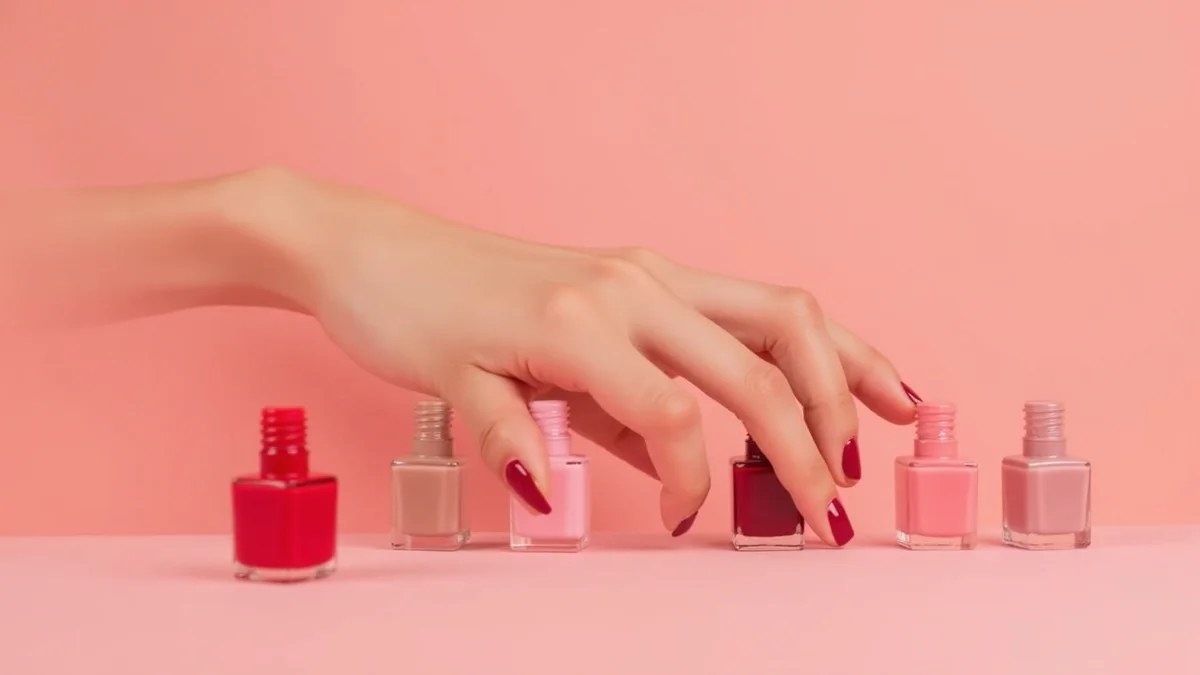 colores de uñas según el tono de piel con manicura elegante en luz natural