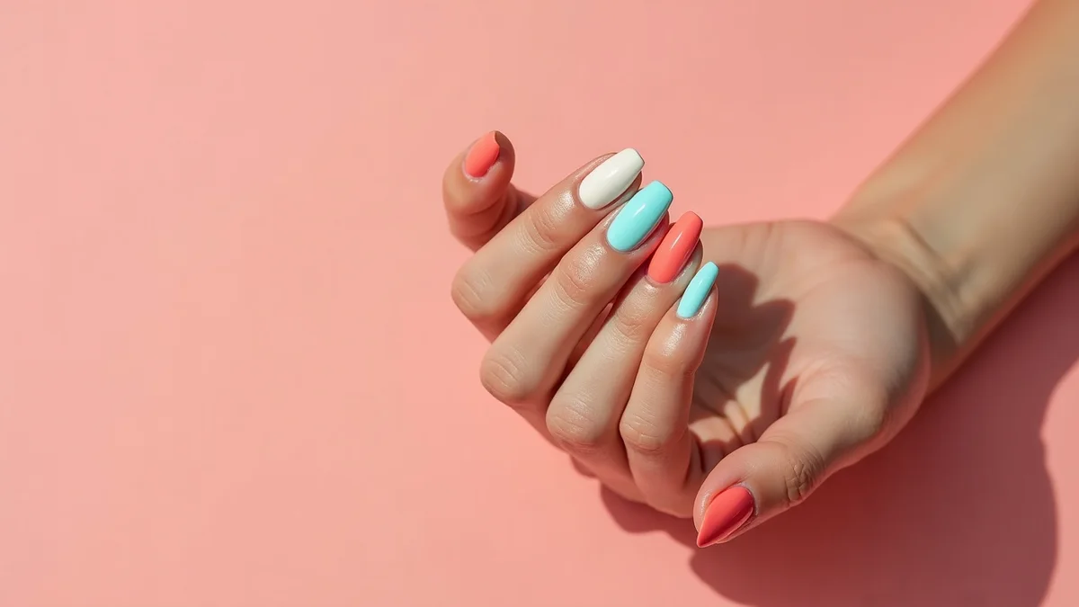 colores de uñas de verano con manicura elegante en luz natural