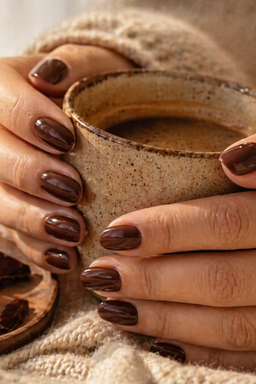 pin vertical de diseños de uñas cortas con manicura elegante