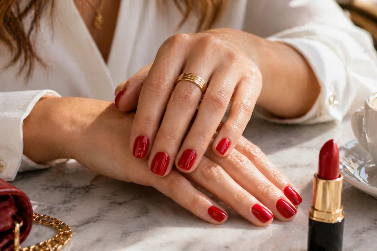 detalle de uñas elegantes boda en uñas cuidadas
