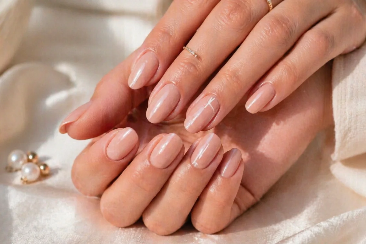 manicura semipermanente con tonos tendencia y acabado brillante