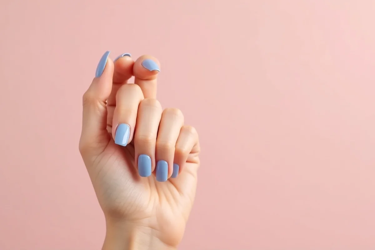 inspiración de uñas azules sin texto ni marcas