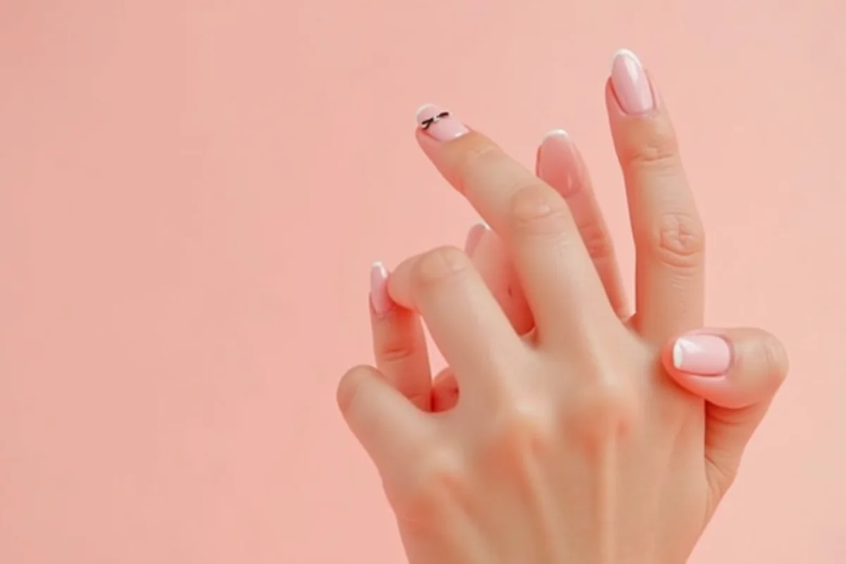 detalle de uñas coquette en uñas cuidadas
