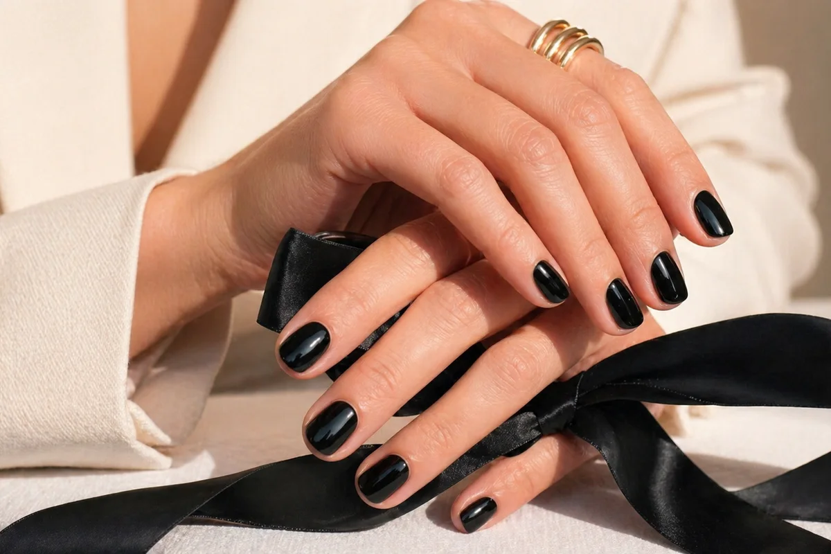 uñas minimalistas con tonos tendencia y acabado brillante