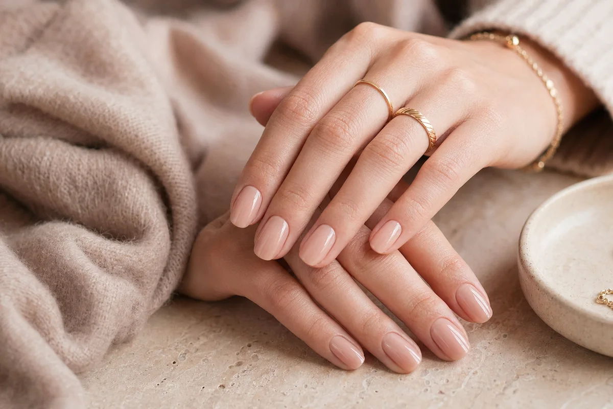 uñas otoño con tonos tendencia y acabado brillante