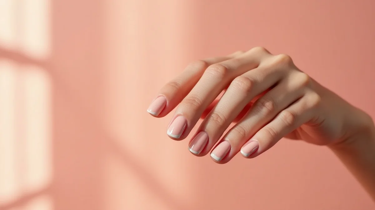uñas sencillas de verano con manicura elegante en luz natural