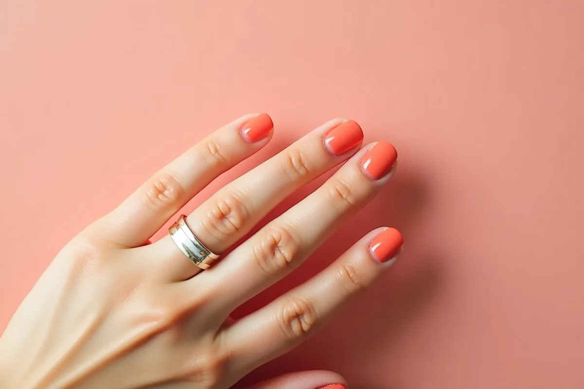 manicura cuidada en el estilo de uñas sencillas de verano